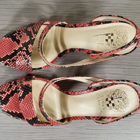 Vince Camuto Savesha Slingback Sandal, Watermelon Leather Womens Size 8.5 M / 39 - Picture 11 of 14